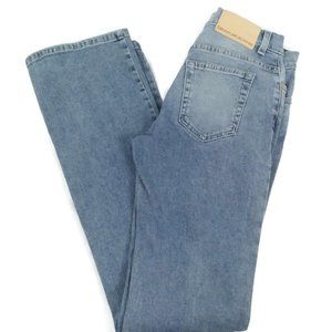 DKNY Jeans Womens Low Rise Stretch Distressed Straight Blue Denim Jeans Size 1R